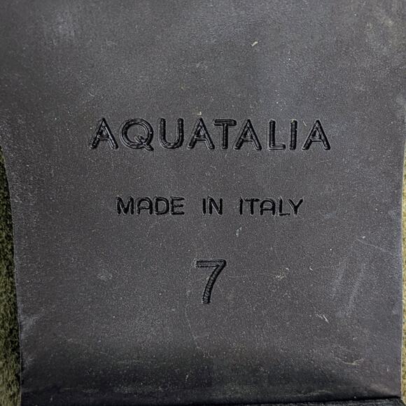 Aquatalia Fantina Suede Ankle Boots 7 Olive Green Minimalist Quiet Luxury Chic - Picture 2 of 14